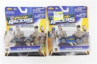 (2) WWE Raging Racers CM Punk John Cean Cars