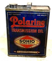 1930s SOHIO Polarine trans OIL CAN- 1 GAL.