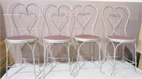 Set of 4 Ice Cream Parlor Chairs Contemporary