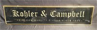 Framed Kohler & Campbell Pianos sign