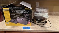 4.7 liter black profry, steamer, waffle maker