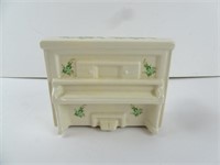Porcelain Piano with Flowers Music Box 6.5" x 5"