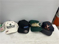 Hats included Green Bay packers and Virginia