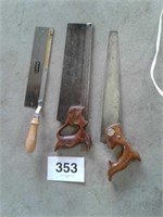 Three Carpenter finish saws