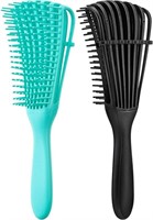 2 Pieces Detangling Brush for Tightly Curled Hair