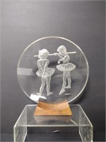 Campbell Acrylic Ballerina Relief w/ Wood Stand
