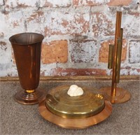 3 Pc group of Chase Art Deco Copperware, VG+
