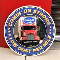 Cooper Tires Round Coming On Strong Sign