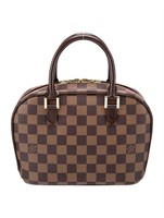 Louis Vuitton Brown Canvas Brass Zip Top Hdl Bag