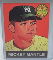 Mickey Mantle Ballantine XXX Ale Novelty Card