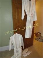 comfy pair hotel bath robes & slippers