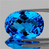 Natural Swiss Blue Topaz {Flawless-VVS}