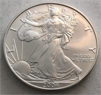 2004 UNC America Silver Eagle Dollar