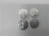 (4) silver Eagles