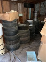 Miscellaneous tires and floats, fireplace grates