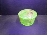 Chipped Uranium Glass Powder Dress Box