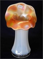 Concave Flute 8" JIP vase - peach opal