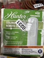 HUNTER CEILING FAN REMOTE CONTROL RETAIL $40