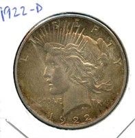 1922-D Peace Silver Dollar