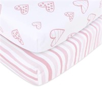 BILOBAN PACK AND PLAY FITTED SHEETS 2 PACK, 100%