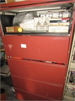 METAL CABINET WITH CONTENTS