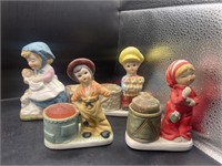 Vintage Candle Holding Figure Lot  (living room)