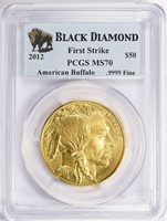 2012 $50 Gold American Buffalo F.S. PCGS MS-70