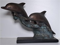 Brass Dolphin Sculpture Metal