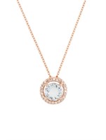 14k Gold .93ct Aquamarine & Diamond Necklace