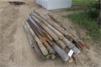 Approx (22) 6Ft Wood Fence Posts w/ Approx (52)