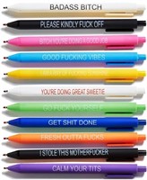(new)11PCS Funny Pens, Describing Mentality Daily