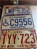 Vintage North Carolina license plates
