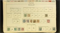 India Stamps Used and Mint hinged on old pages, ve
