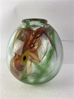 Handpainted Glass Fishbowl/Vase