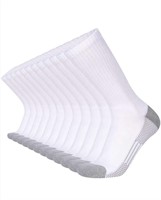 Eallco 12 Pack Mens Crew Socks Athletic Cushioned