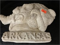 PLASTER RAZORBACK WALL PLAQUE - 9.5 X 8 “