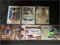 6 AUTOGRAPHED BASEBALL CARDS