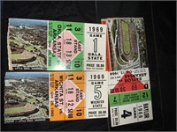 (3) 1969 RAZORBACK FOOTBALL TICKET STUBS