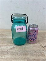 Vintage Blue Canning Jar