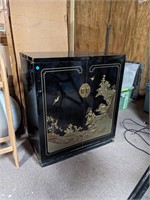 VTG Zenith TV in Black Lacquer Cabinet