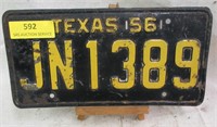 1956 Texas License Plate