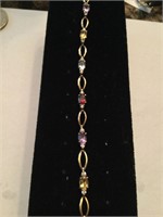 OUTSTANDING LADIES MULTICOLOR GEMSTONE BRACELET