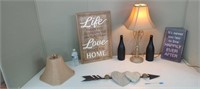 HOME LOT-WALL DECOR,LAMP,WINE BOTTLES & MORE