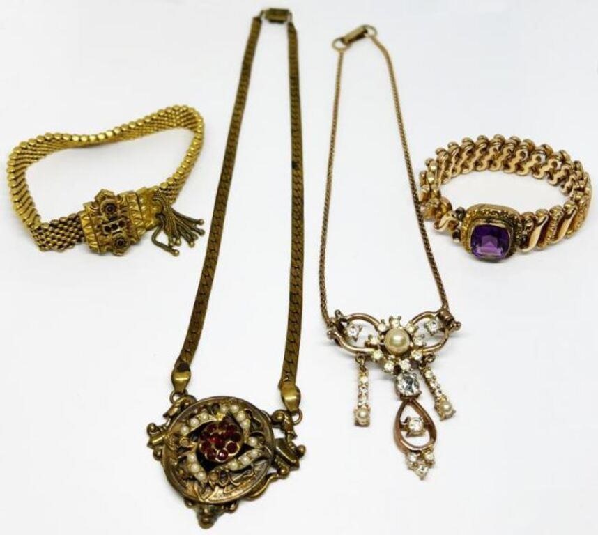 Lot of Gold Filled Antique Victorian Jewelry.