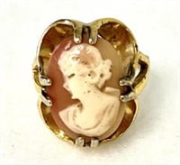 Tested 10K Gold Cameo Ring (5.60g)