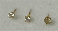 12K and 14K Gold Believed to be Diamond Studs