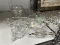 Group Lot of Clear Glassware