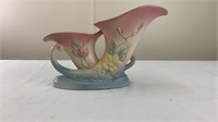Hull pink cornucopia art pottery vase 6-12"