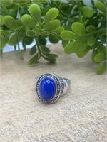 .925 Sterling Silver Lapis Ring