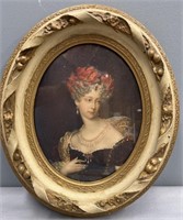 Excellent 19th Century Oval Frame, Lithograph